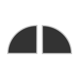 Quarter Circle Arch Suntex 80 Solar Screens