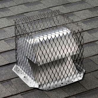 11" x 11" x 13" Black Galvanized Steel Roof Vent Guard
