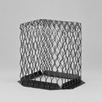 7" x 7" x 9" Black Galvanized Steel Roof Vent Guard
