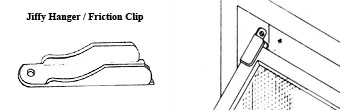 Jiffy Hanger Screen Hardware for Wood Window